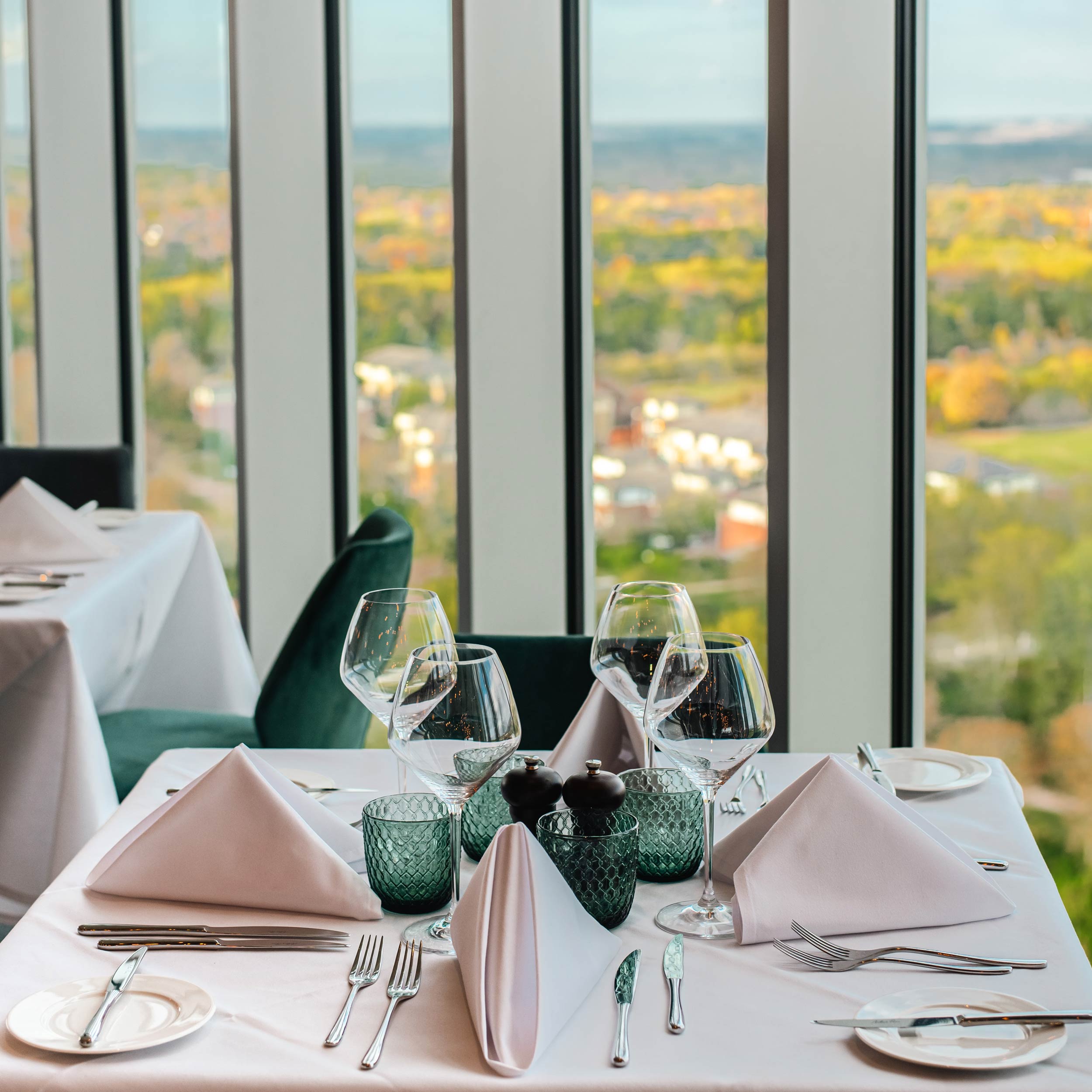 Dining table by window